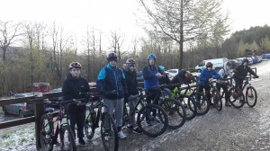 Brave souls ahead of their trek through the Ballyhoura Bike Trail 