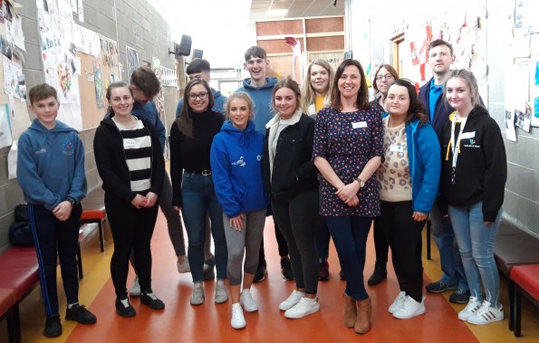 TY students from Hazelwood College with staff & Third Level students from Limerick Youth Service 